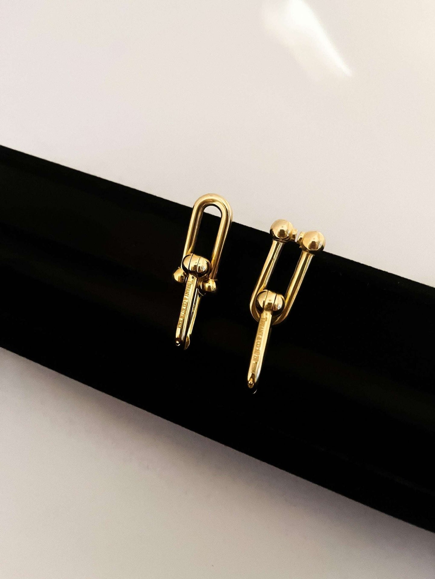 Tiffany&Co 925 Sterling Silver Gold Plated Earrings - Tracesilver