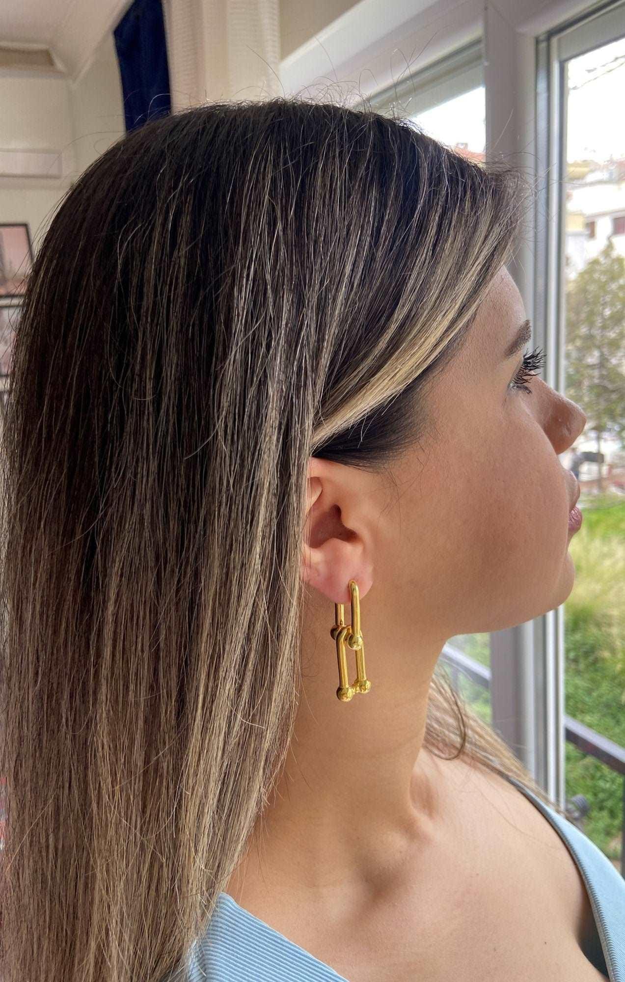 925 Sterling Silver Gold Planet Tiffanys And Co Jewelry Earrings For Women - Tracesilver