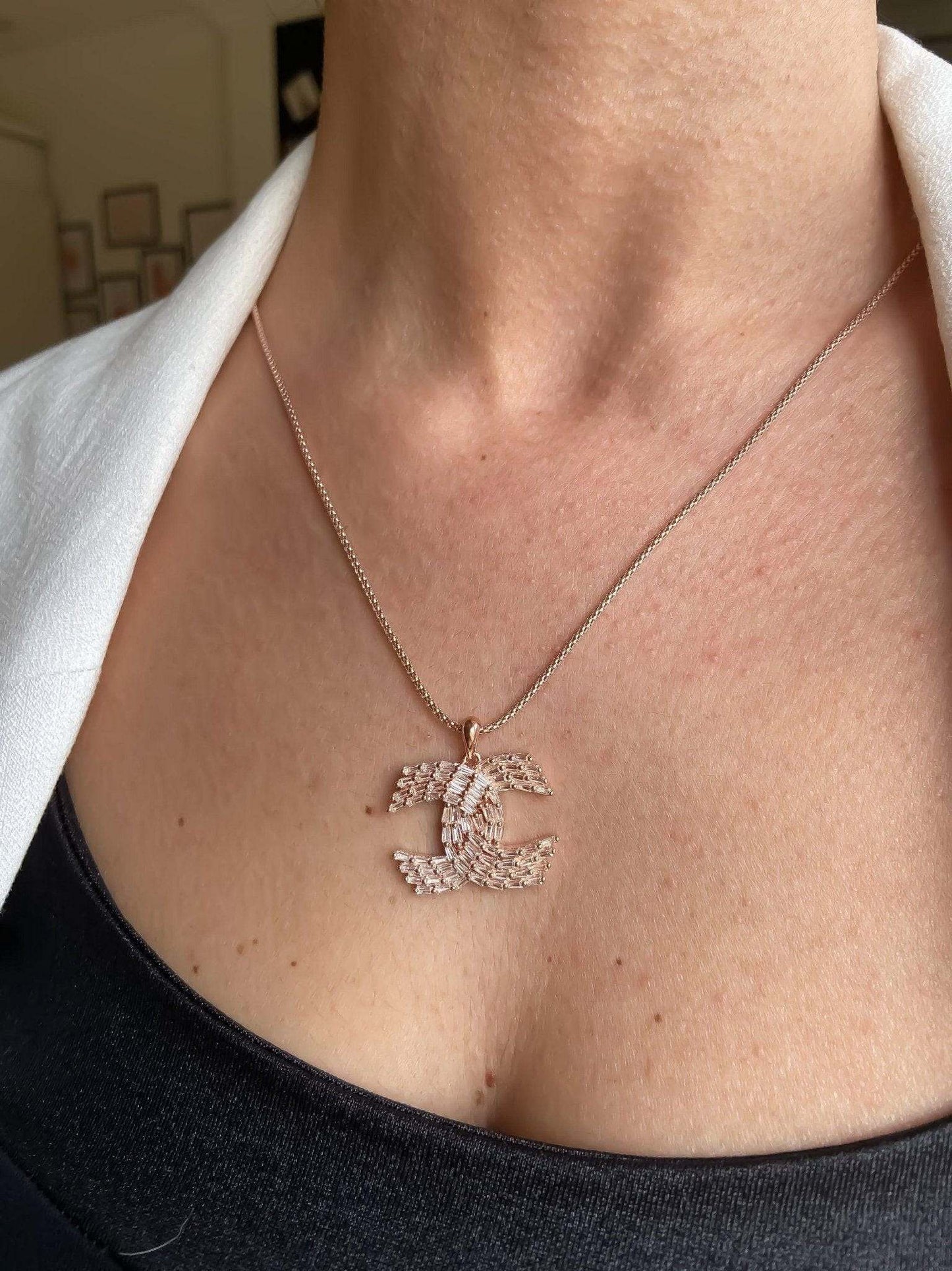 Vintage Chanel Necklace 925 Sterling Silver - Tracesilver