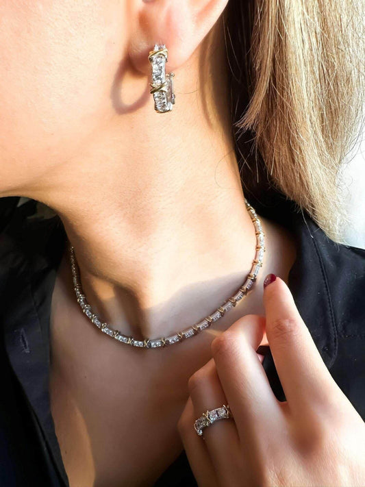 925 Sterling Silver Tiffany Co Jewelry Luxury First Quality Zircon Stone 14k Gold Planet Authentic Necklace - Tracesilver