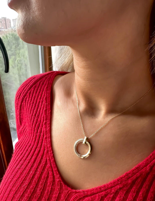 22K Gold Planet Zircon Stone Tiffany Co Jewelry Luxury Necklace - Tracesilver