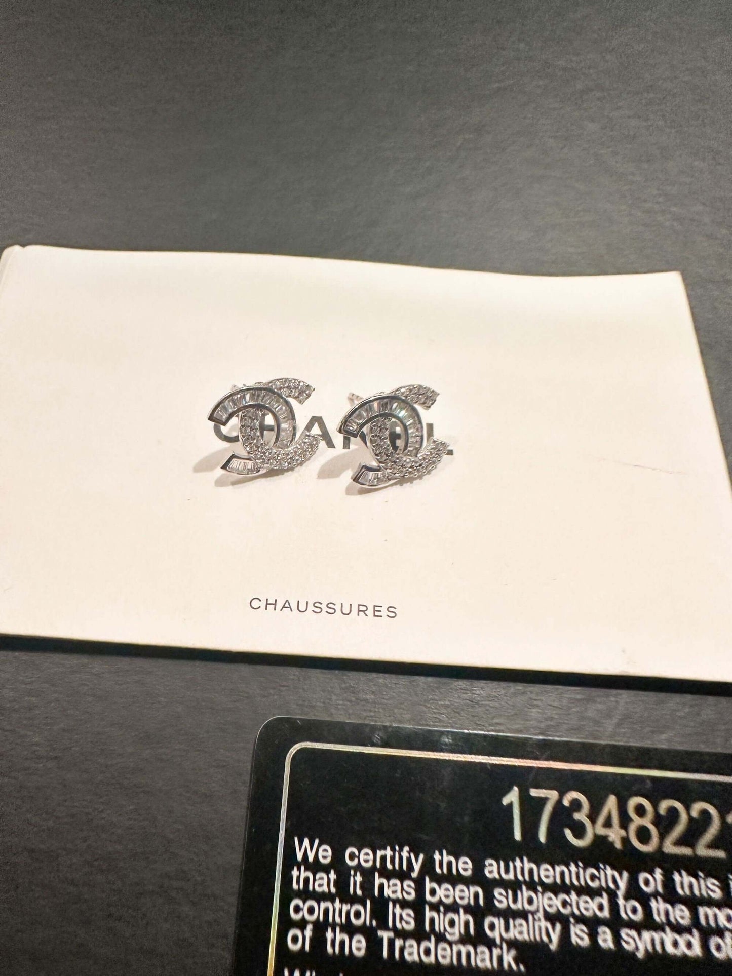 925 Sterling Silver Chanel First Quality Vintage Earrings