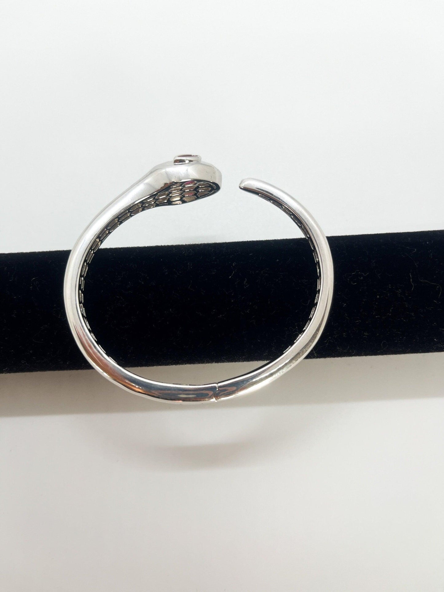 Snake Bracelet 925 Sterling Silver First Quality Zircon Stone Ruby Eyes Snake Luxury Bracelet Jewelry For Women - Tracesilver