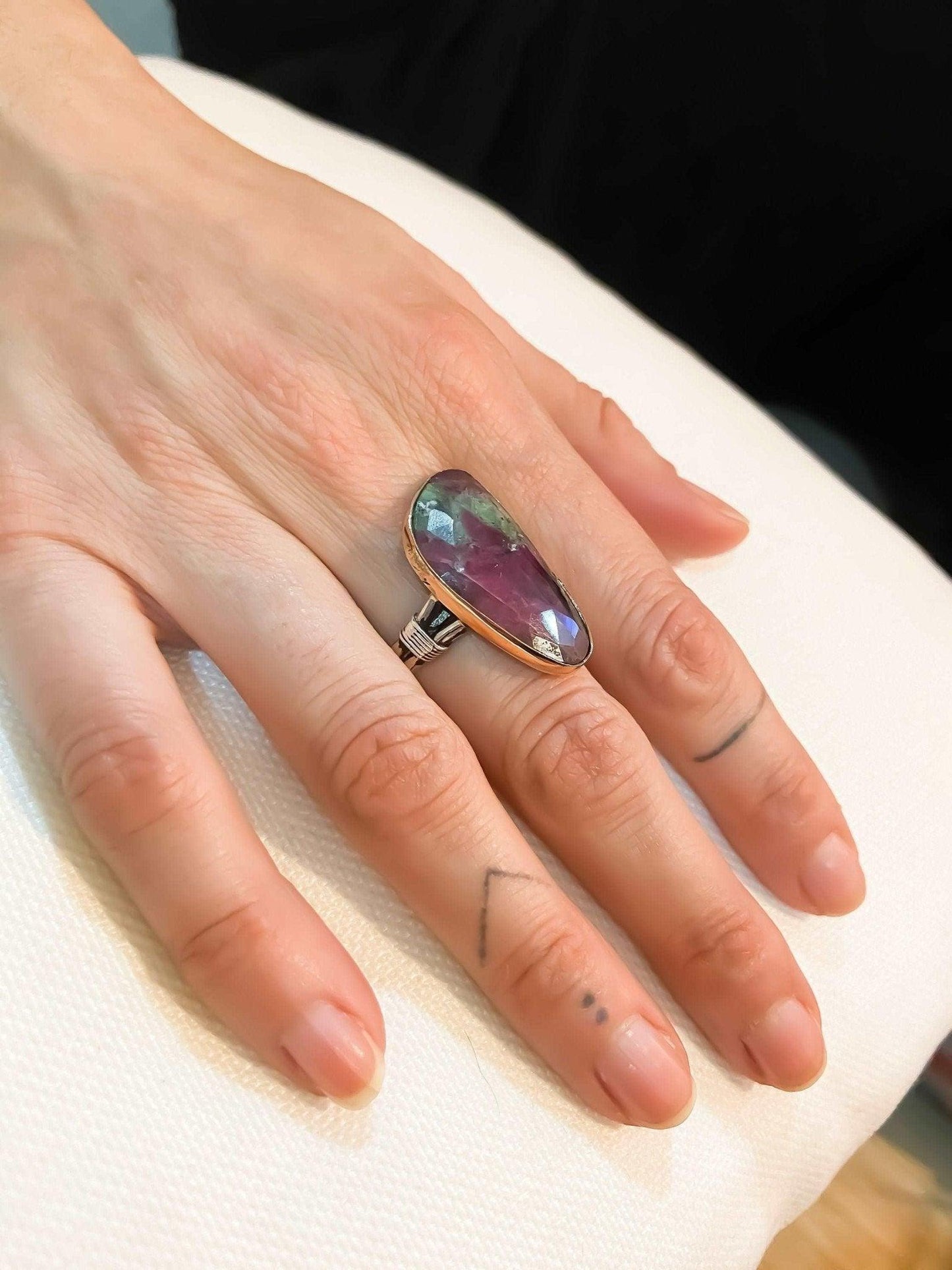 Root Ruby 925 Sterling Silver Handmade Ring, Ruby Natural Stone Ring For Women, Precious Natural Stone Jewelry Ring, Gift For Best Mother - Tracesilver