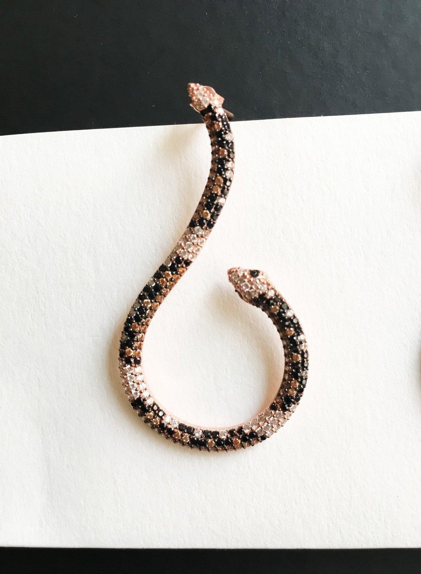 Snake Earrings 925 Sterling Silver Animal Earrings, Snake Lover Earrings For Women, Custom Desing Handmade Zircon Stone Snake Earrings - Tracesilver