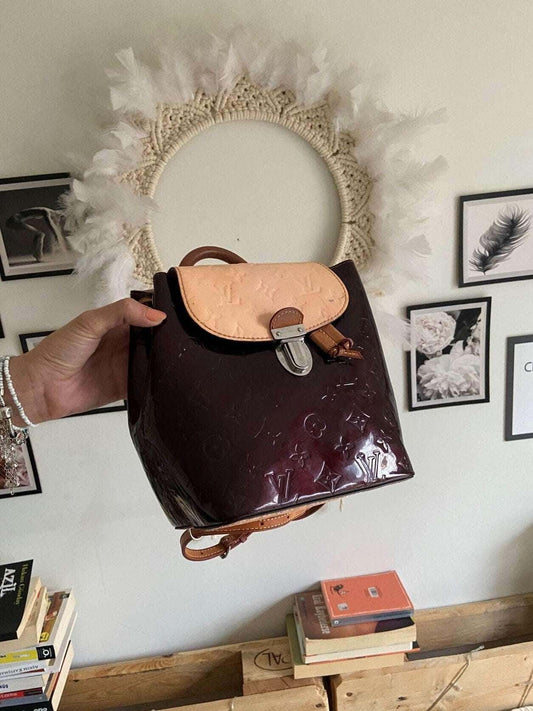 Authentic Louis Vuitton Hot Springs Monogram Vernis Leather Backpack - Tracesilver