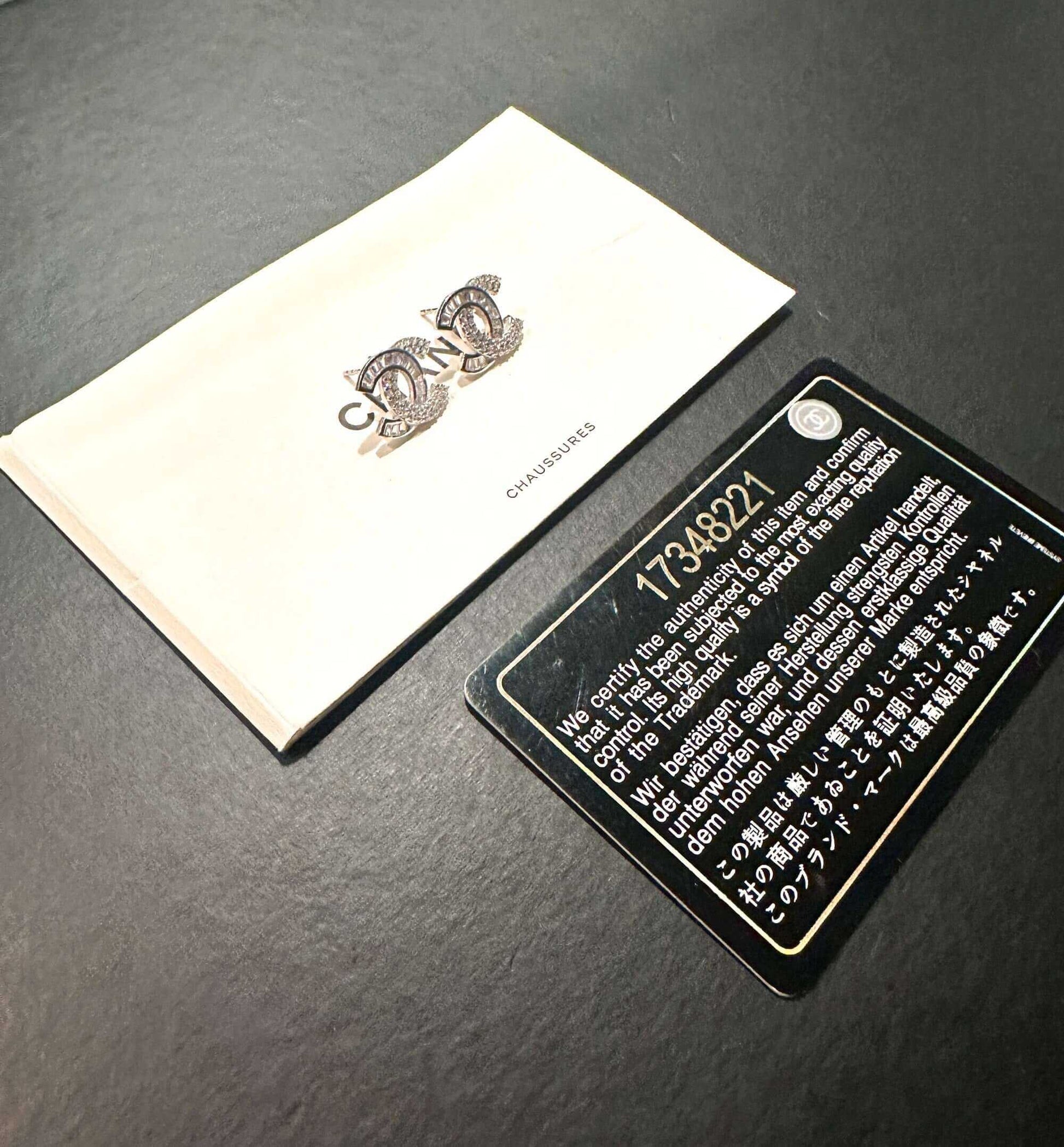 925 Sterling Silver Chanel First Quality Vintage Earrings