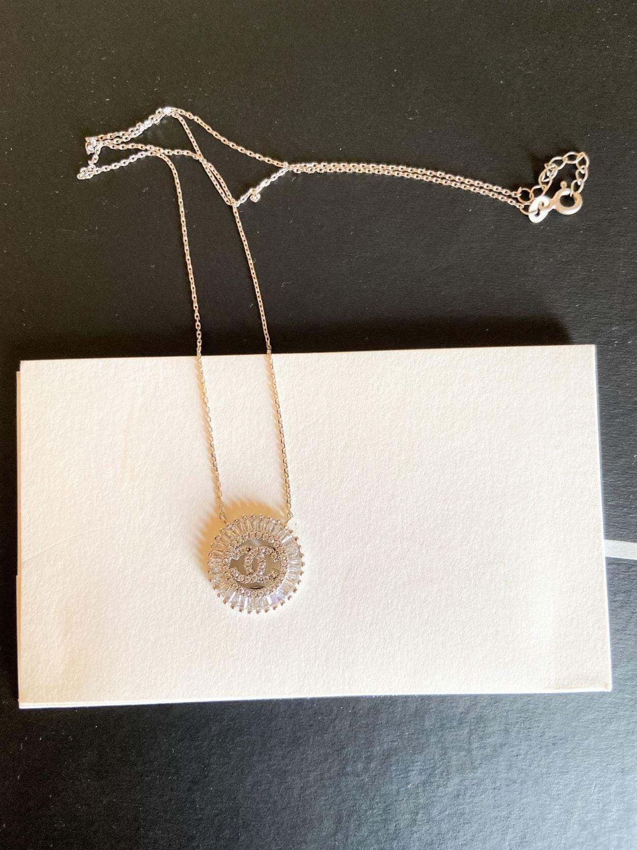 Vintage Chanel Necklace 925 Sterling Silver For Women - Tracesilver