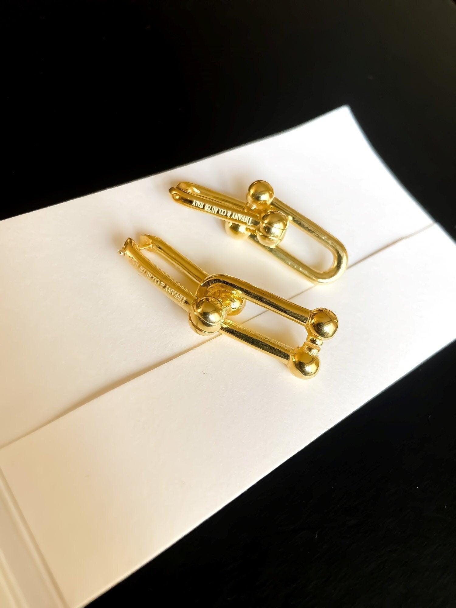 925 Sterling Silver Gold Planet Tiffanys And Co Jewelry Earrings For Women - Tracesilver