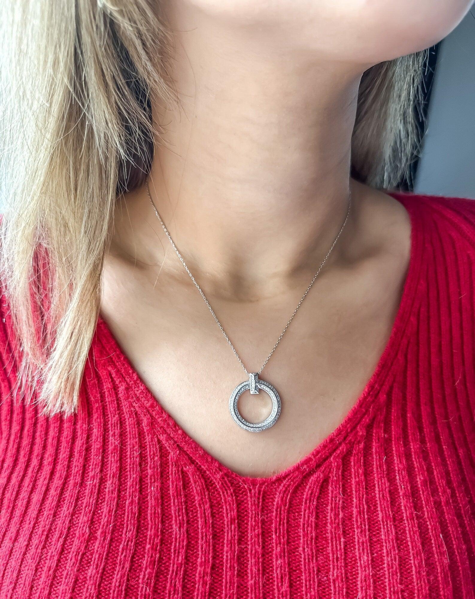 925 Sterling Silver Tiffany & Co Luxury Pendant Necklace For Her - Tracesilver