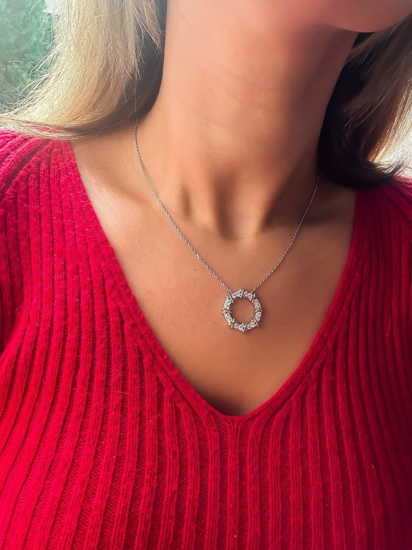 925 Sterling Silver Tiffany&Co Jewelry Luxury First Quality Zircon Luxury Authentic Necklace - Tracesilver