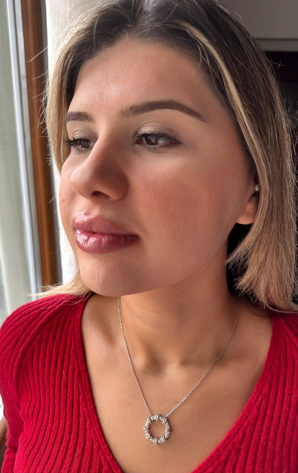 925 Sterling Silver Tiffany&Co Jewelry Luxury First Quality Zircon Luxury Authentic Necklace - Tracesilver