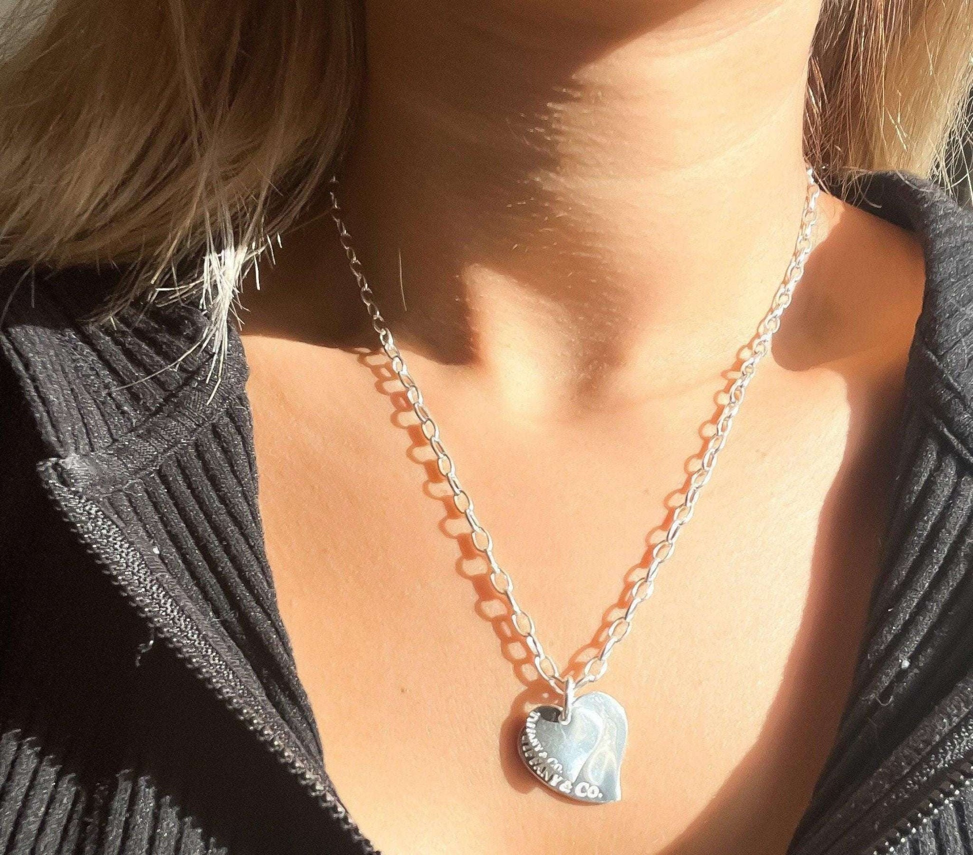 Tiffany&Co. 925 Sterling Silver Heart Necklace - Tracesilver