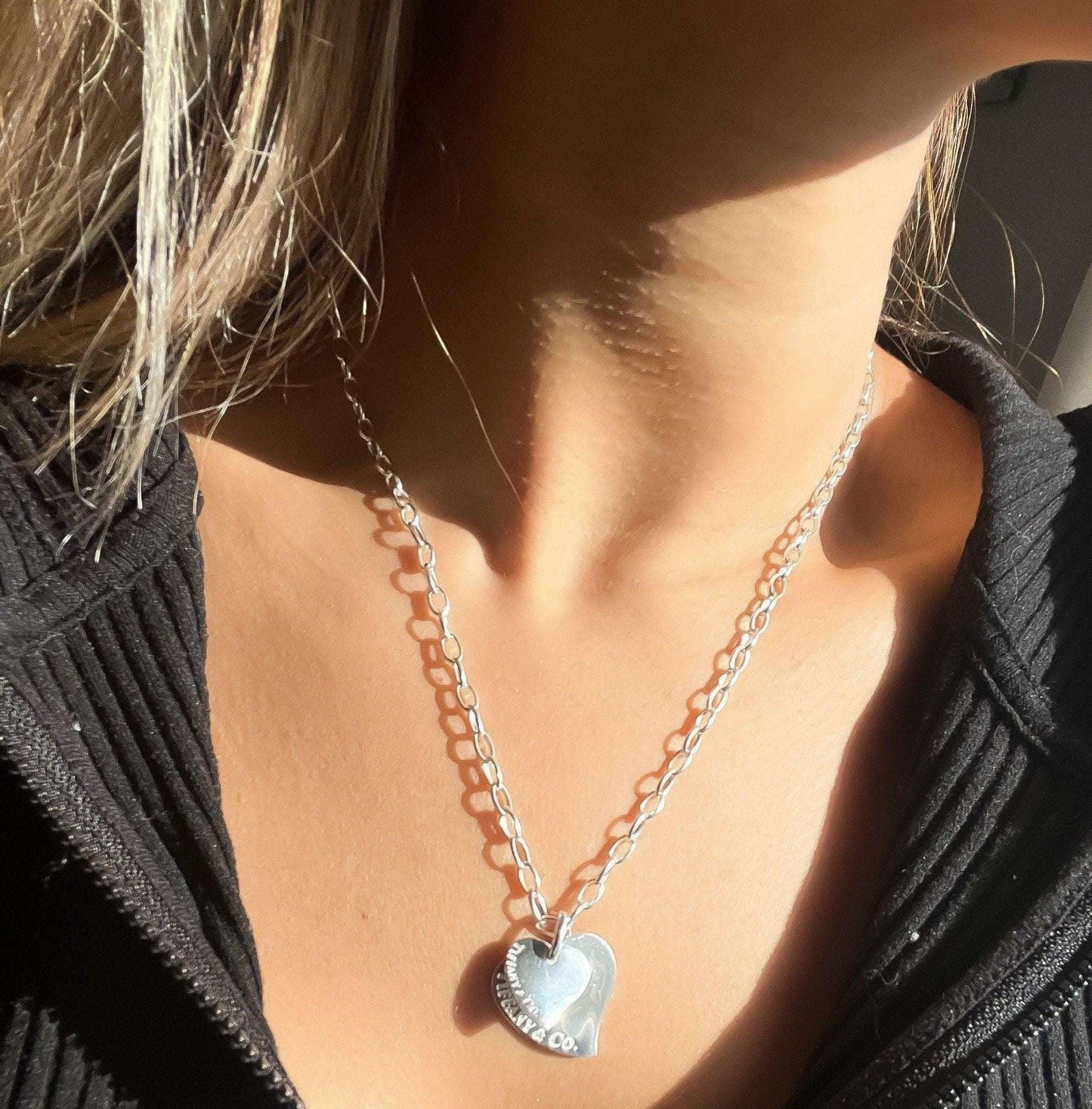 Tiffany&Co. 925 Sterling Silver Heart Necklace - Tracesilver