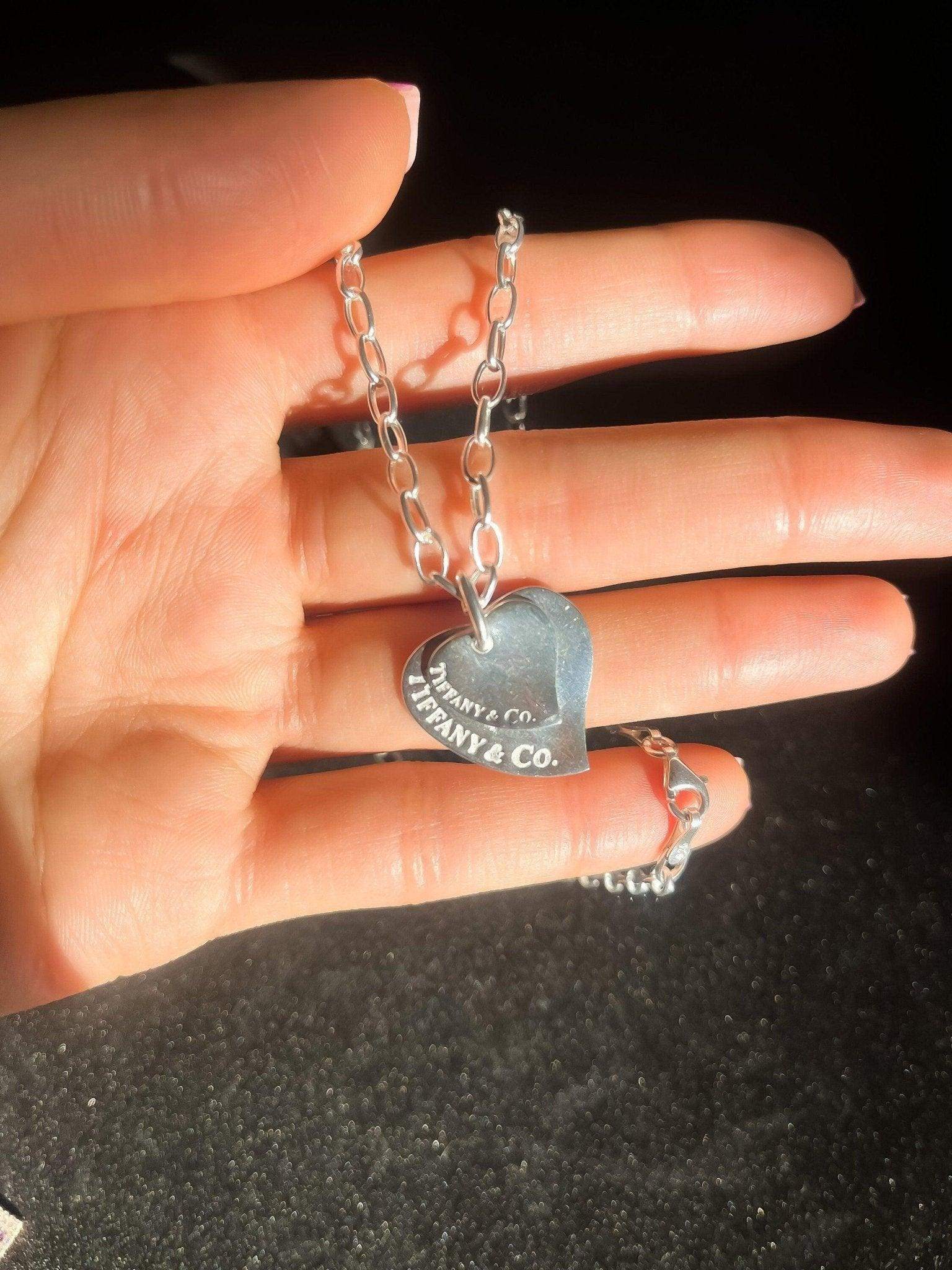 Tiffany&Co. 925 Sterling Silver Heart Necklace - Tracesilver