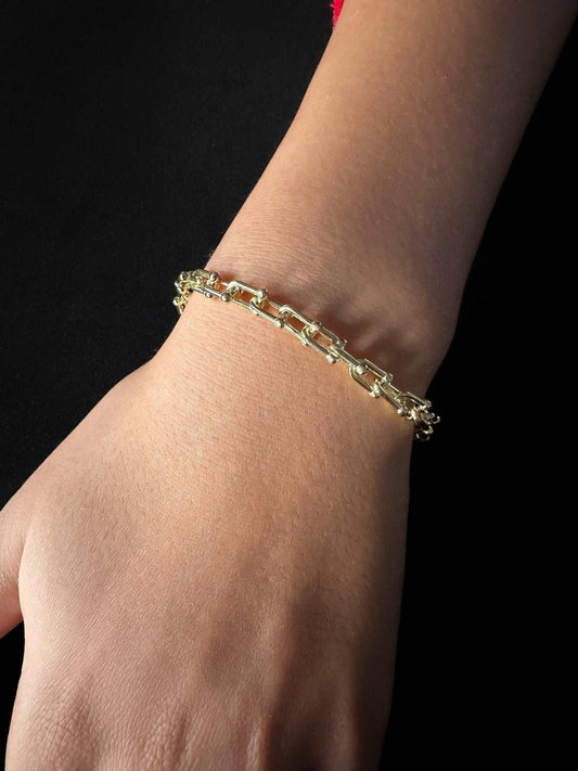 14K Gold Planet Tiffany Co 925 Sterling Silver Luxury Bracelet - Tracesilver