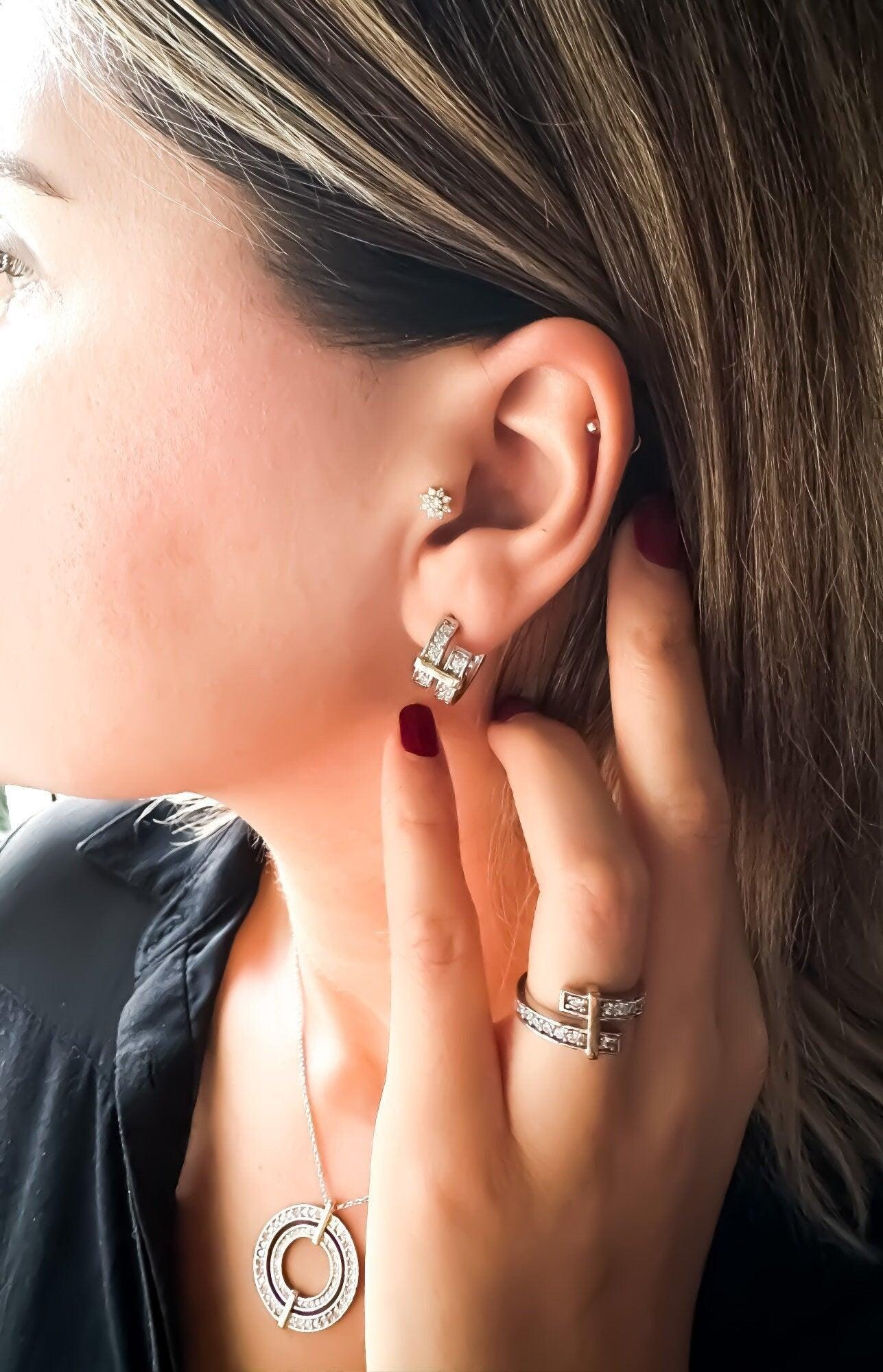 Tiffany & Co 925 Sterling Silver First Quality Zircon Authentic Ring - Tracesilver