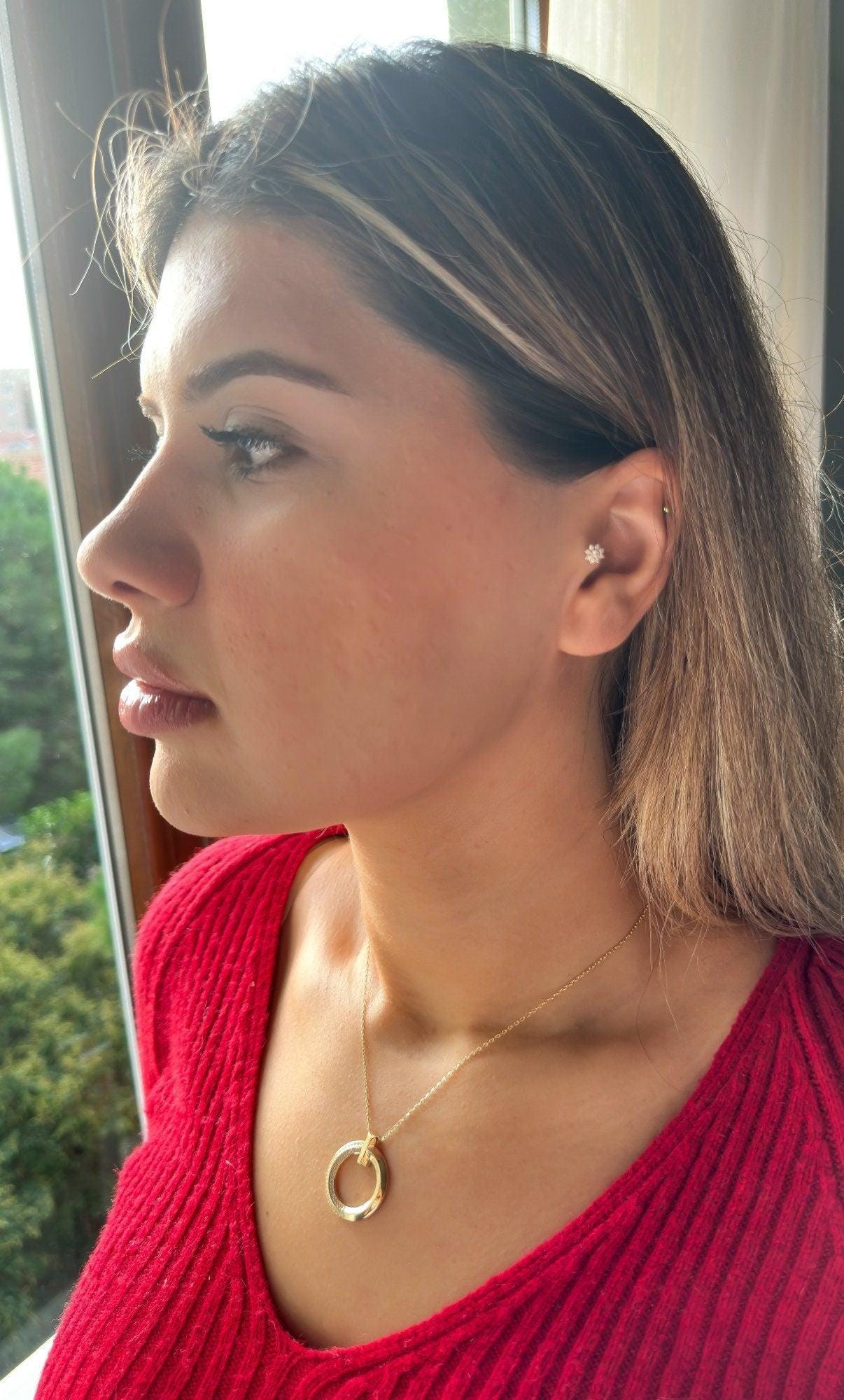 22K Gold Planet Zircon Stone Tiffany Co Jewelry Luxury Necklace - Tracesilver