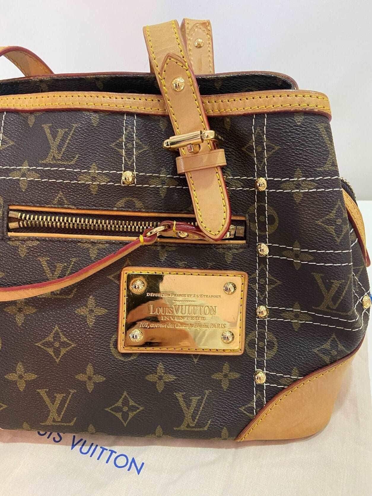 Louis Vuitton Limited Edition Monogram Canvas Riveting Vintage Bag - Tracesilver