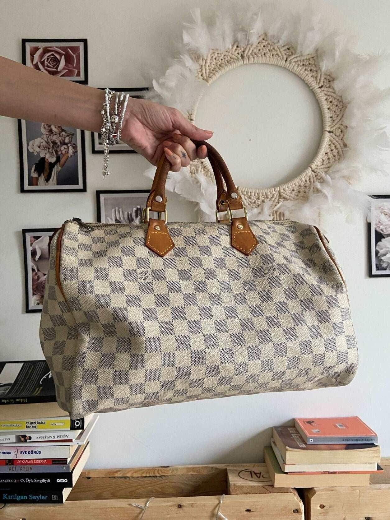 Authentic Louis Vuitton Damier Azur Speedy 35 Bag - Tracesilver