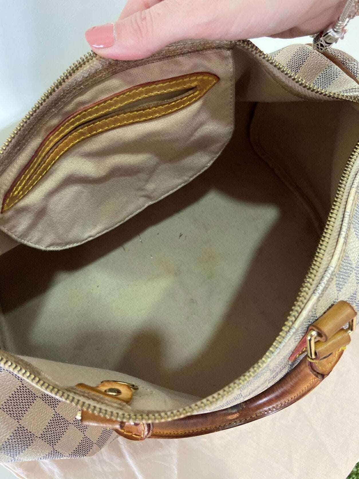 Authentic Louis Vuitton Damier Azur Speedy 35 Bag - Tracesilver