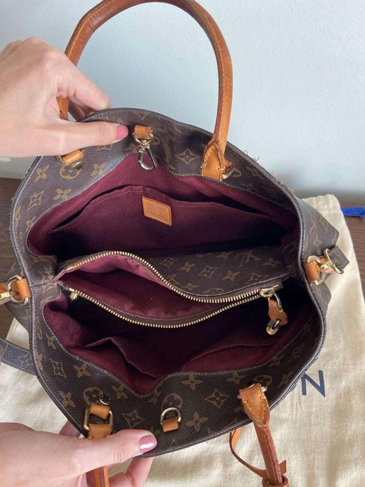 Authentic Louis Vuitton Montaigne Monogram Canvas MM Brown - Tracesilver