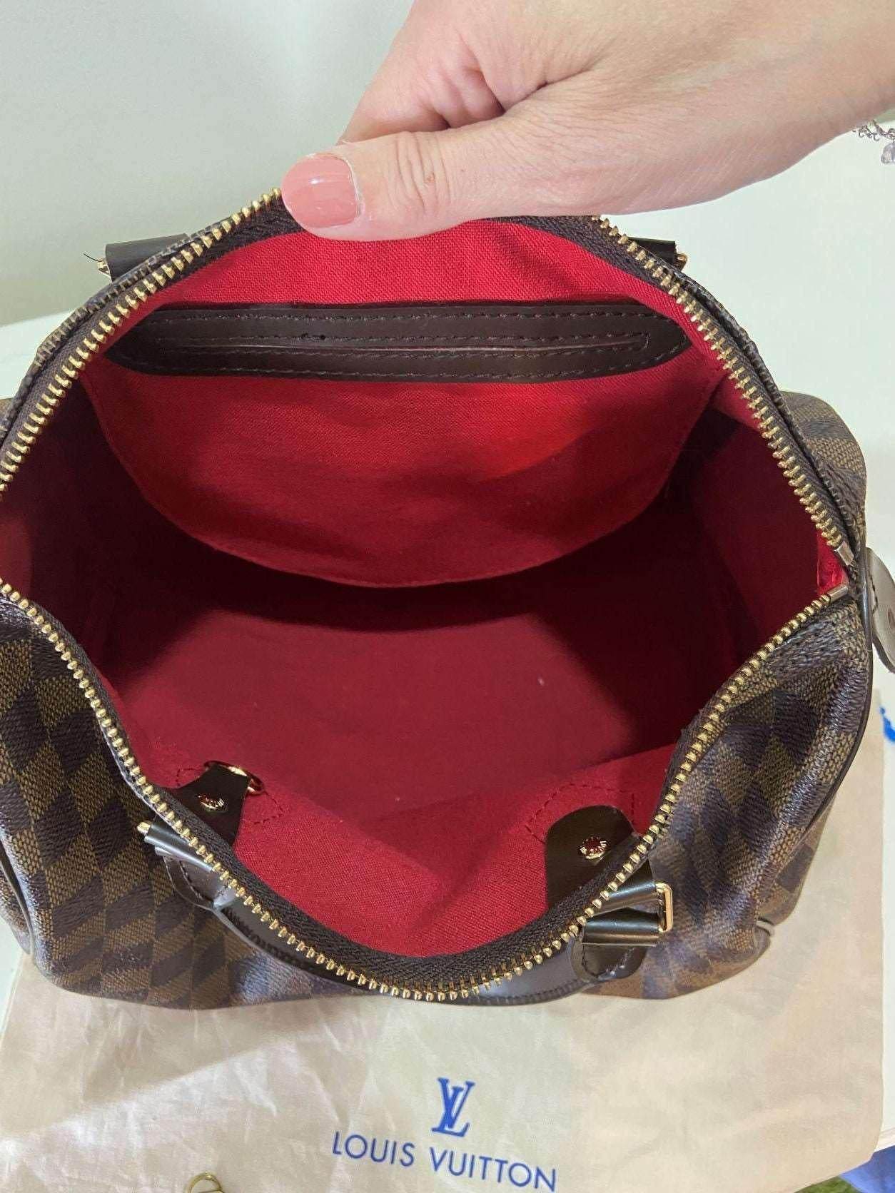 Authentic Louis Vuitton Damier Ebene Speedy 30 Bag - Tracesilver