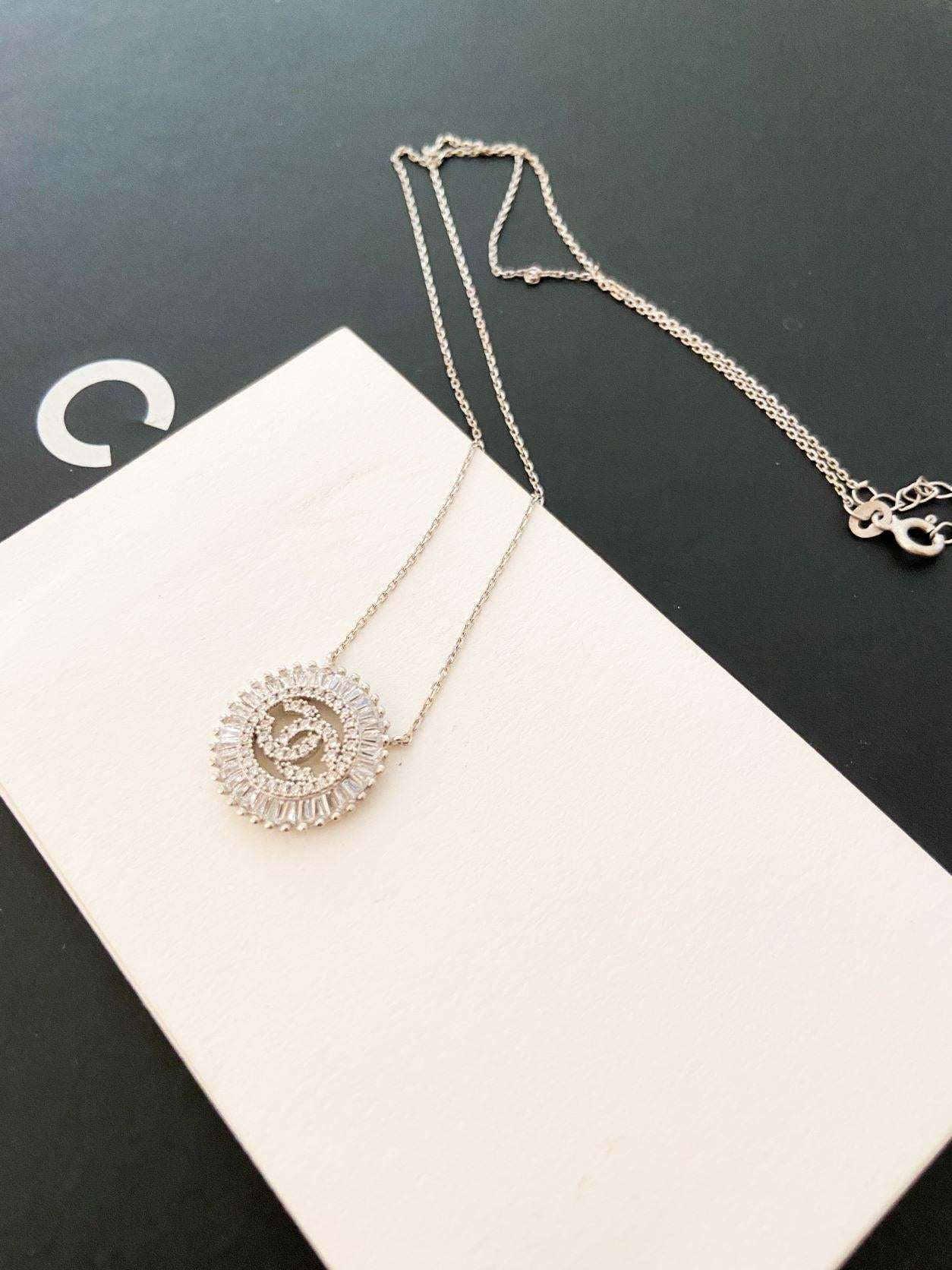 Vintage Chanel Necklace 925 Sterling Silver For Women - Tracesilver