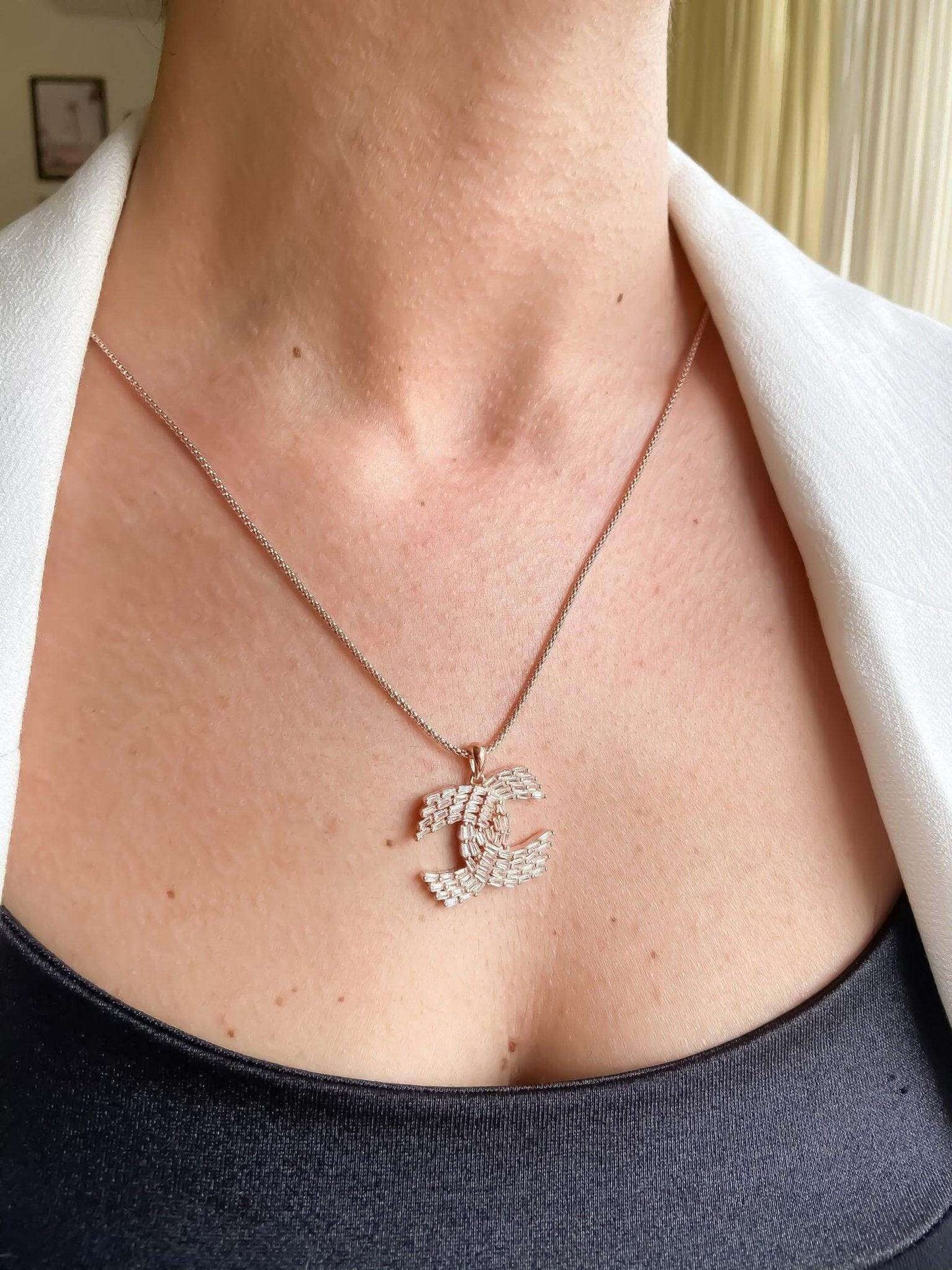 Vintage Chanel Necklace 925 Sterling Silver - Tracesilver