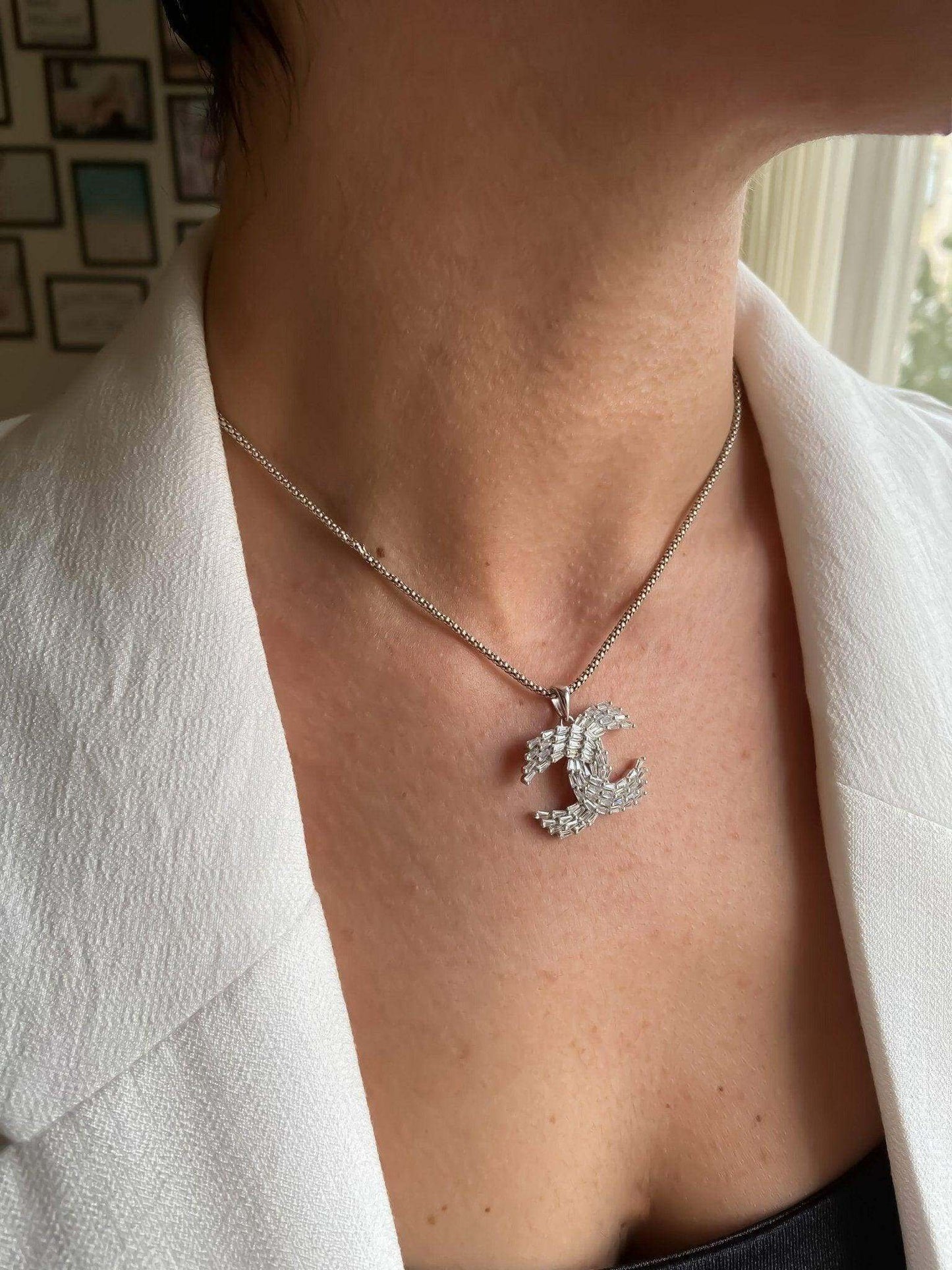 Vintage Chanel Necklace 925 Sterling Silver - Tracesilver