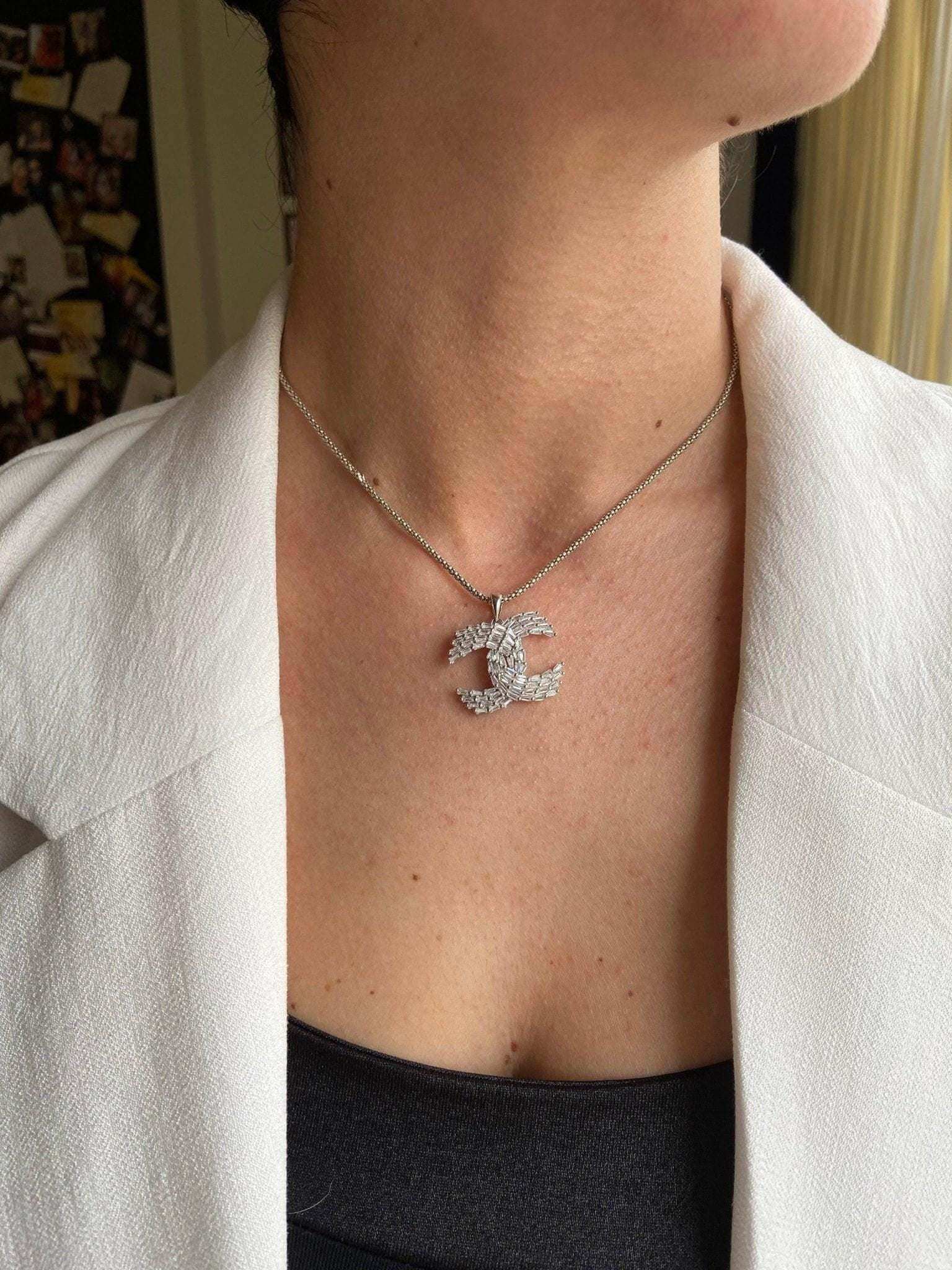 Vintage Chanel Necklace 925 Sterling Silver - Tracesilver