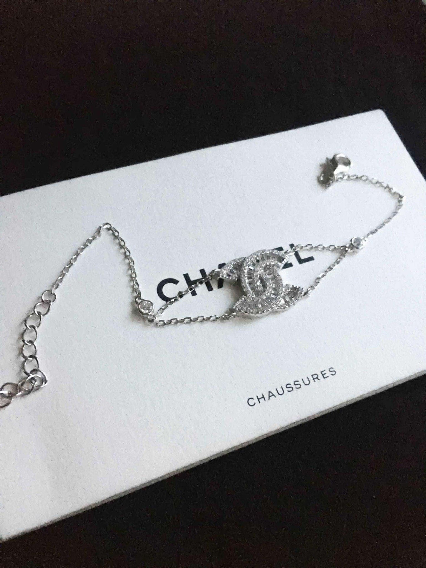 Chanel Vintage Jewelry Baguette Cut Luxury Bracelet - Tracesilver