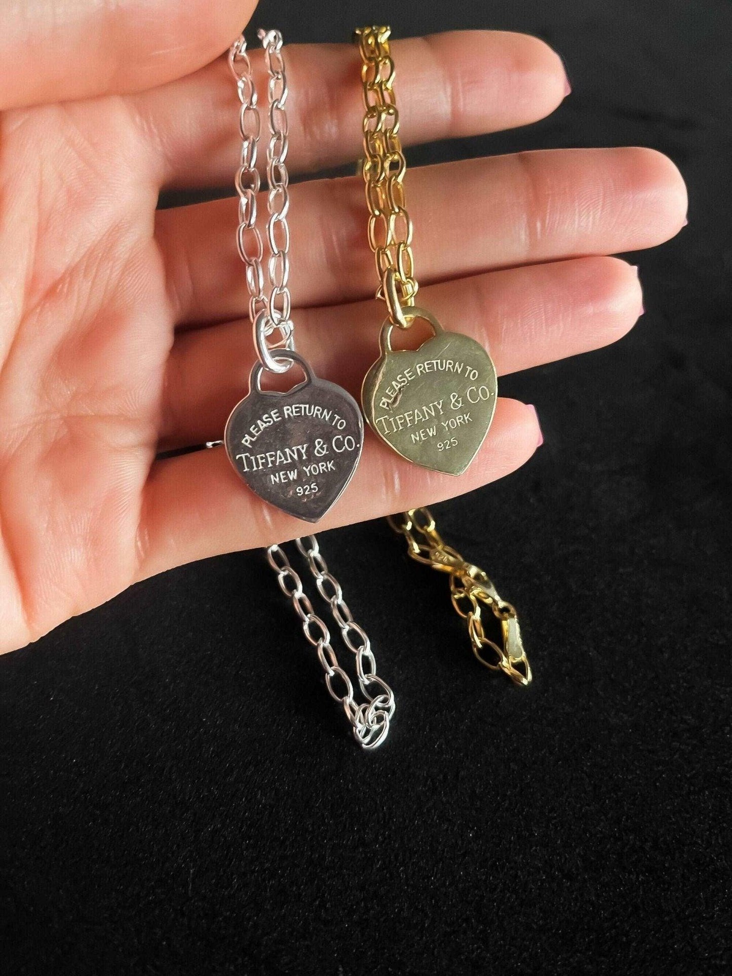 925 Sterling Silver Tiffany Co Luxury First Quality Jewelry Authentic Necklace - Tracesilver