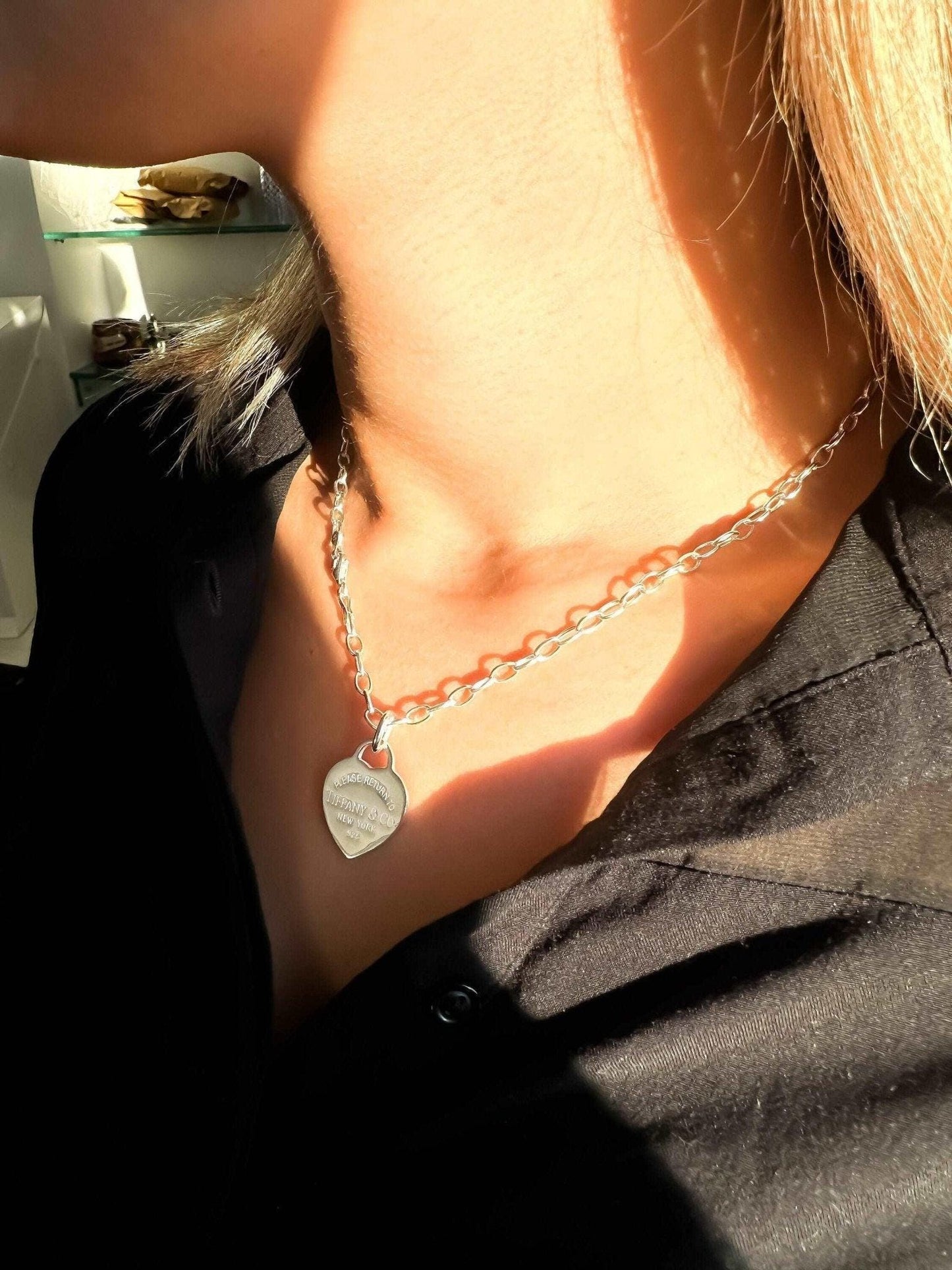 925 Sterling Silver Tiffany Co Luxury First Quality Jewelry Authentic Necklace - Tracesilver