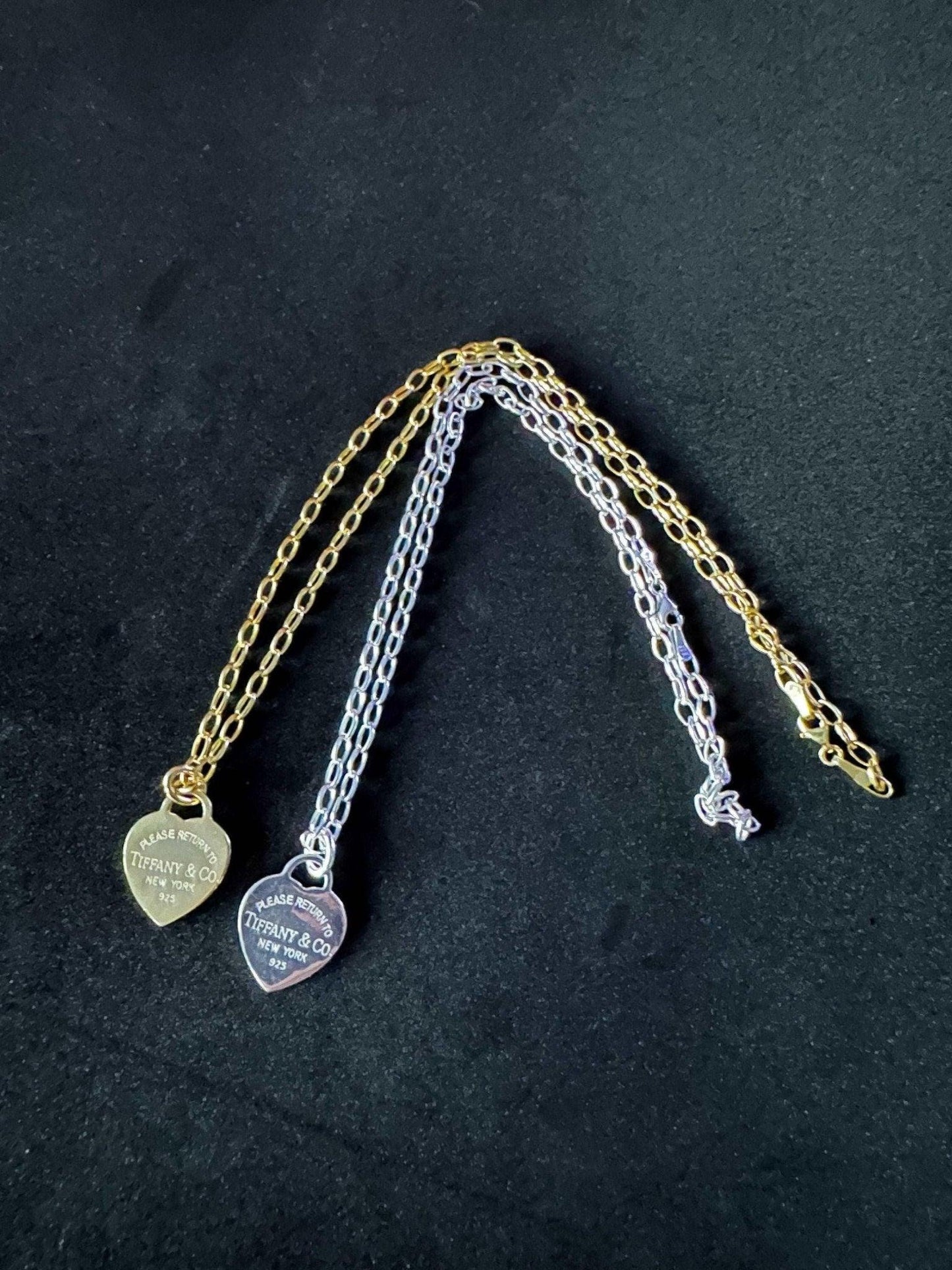 925 Sterling Silver Tiffany Co Luxury First Quality Jewelry Authentic Necklace - Tracesilver