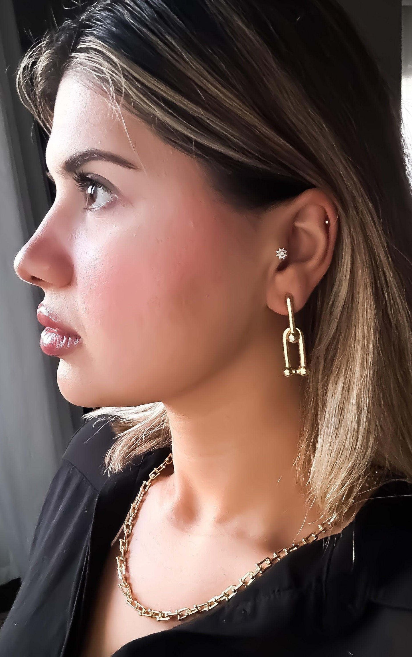 Tiffany&Co 925 Sterling Silver Gold Plated Earrings - Tracesilver