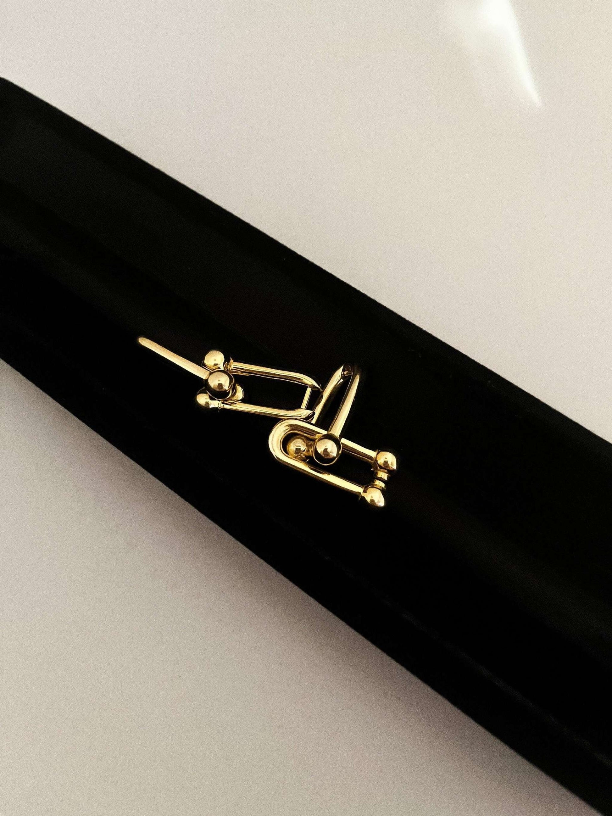 Tiffany&Co 925 Sterling Silver Gold Plated Earrings - Tracesilver