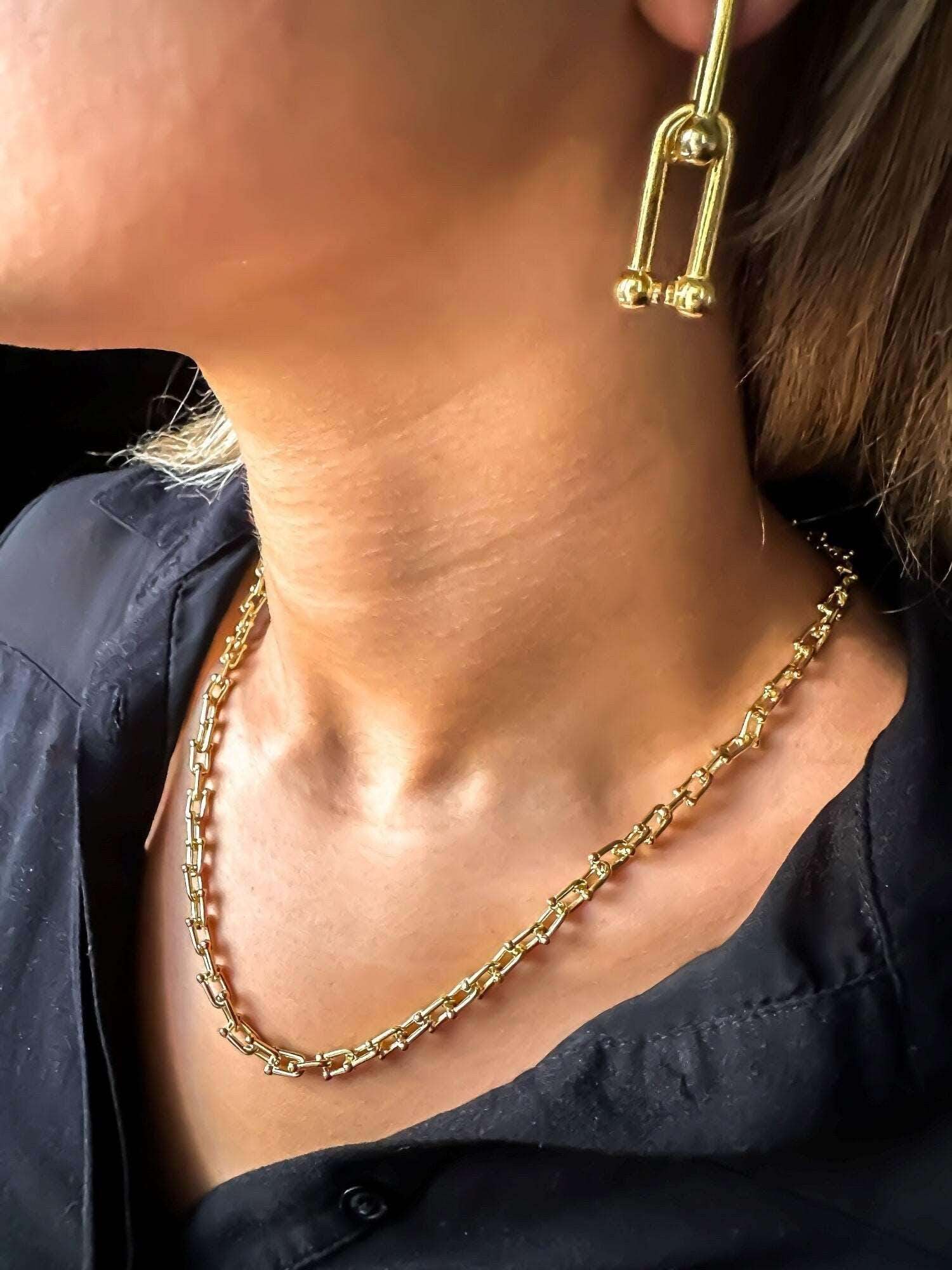 14K Gold Planet Tiffany & Co Necklace For Her 925 Sterling Silver - Tracesilver