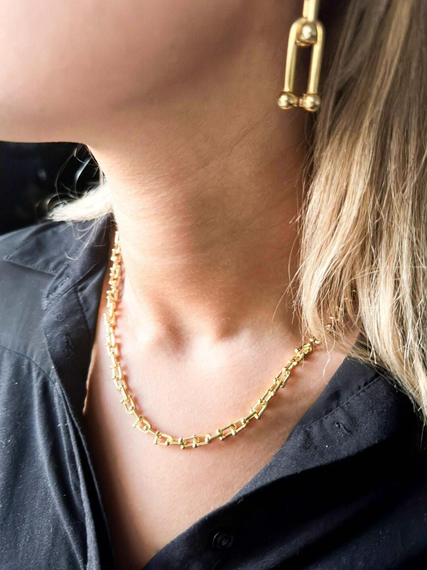 14K Gold Planet Tiffany & Co Necklace For Her 925 Sterling Silver - Tracesilver