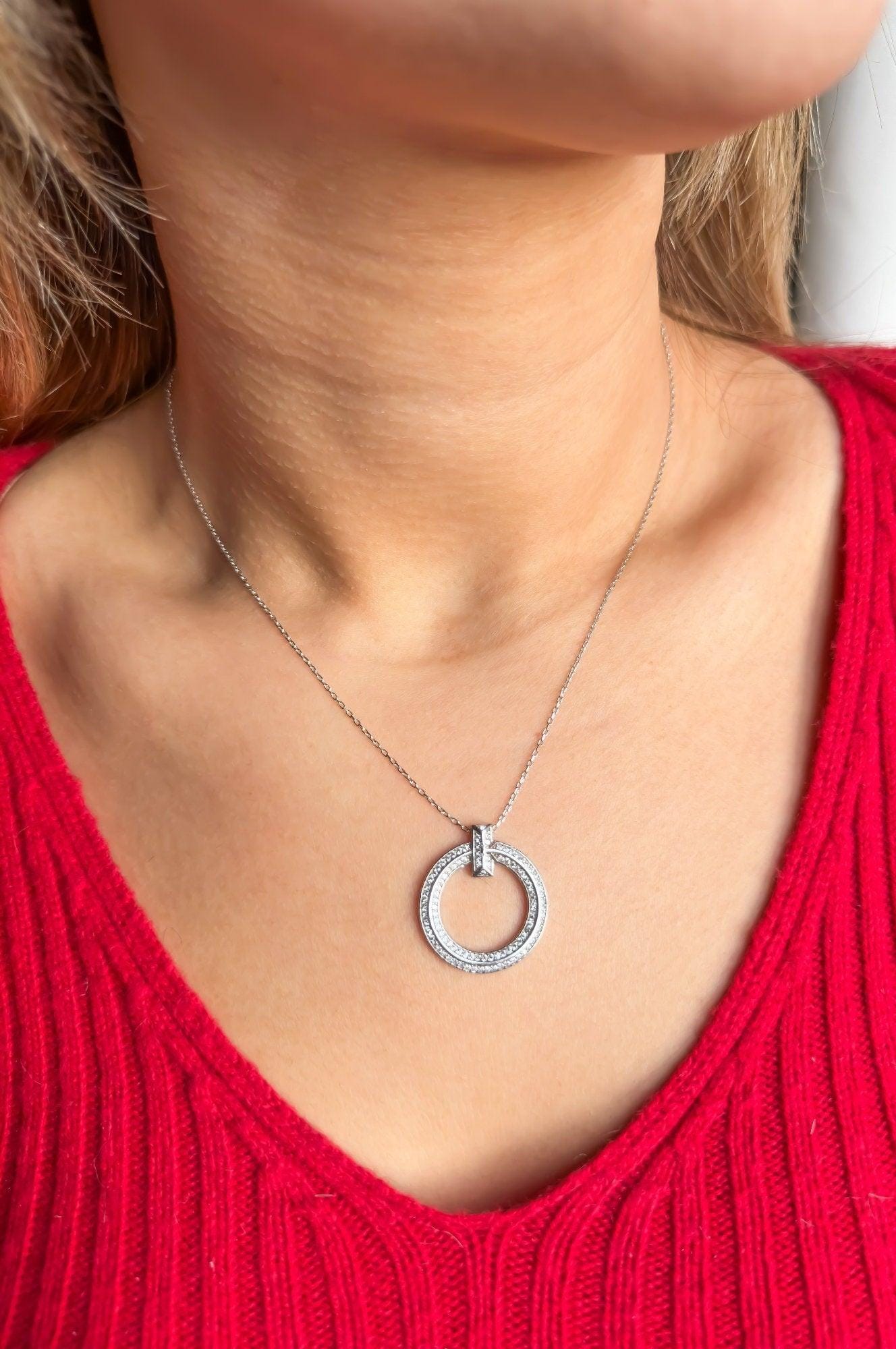 925 Sterling Silver Tiffany & Co Luxury Pendant Necklace For Her - Tracesilver