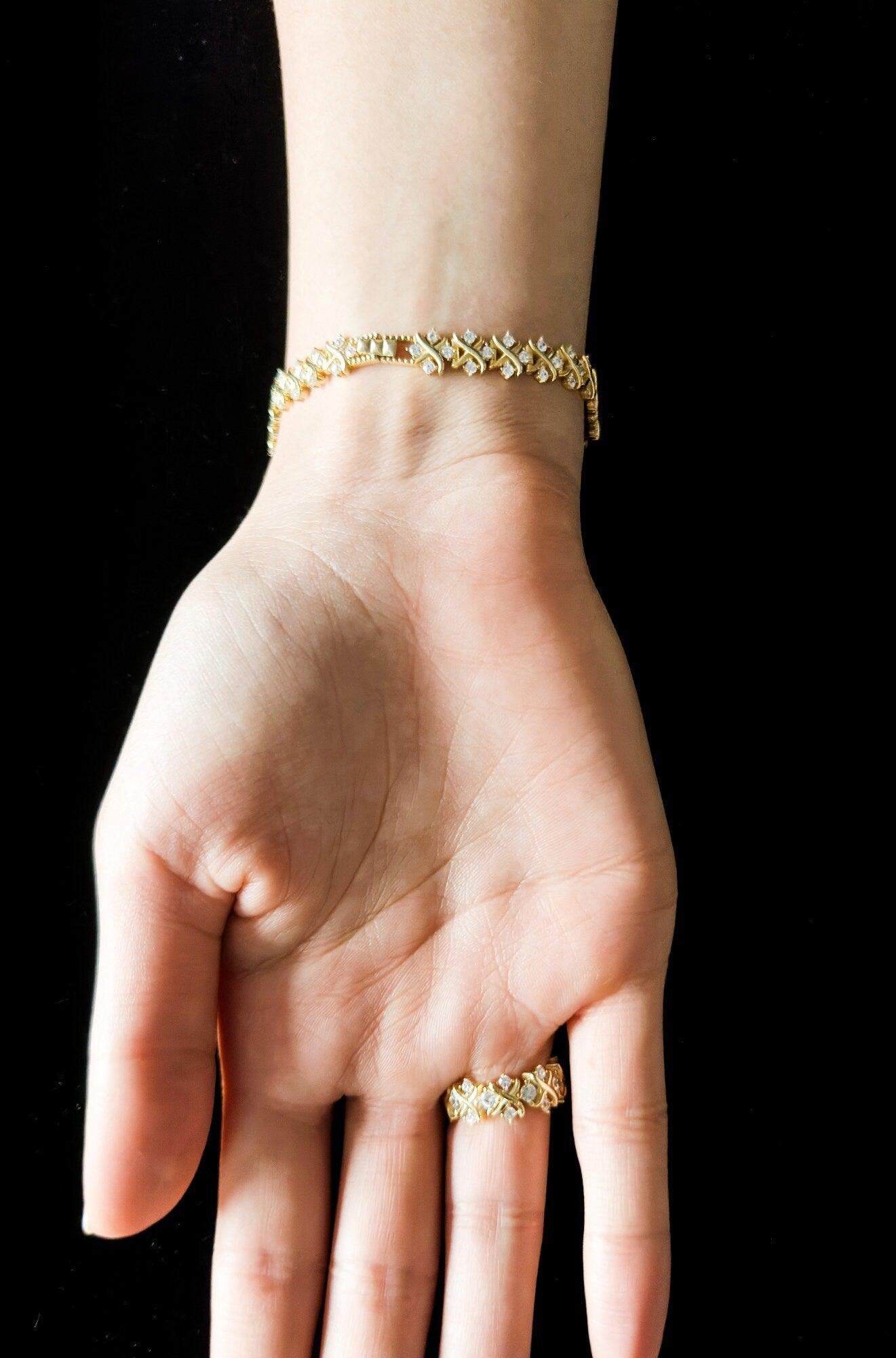 Tiffany & Co Schlumberger 14K Gold Planet 925 Sterling Silver Ring - Tracesilver