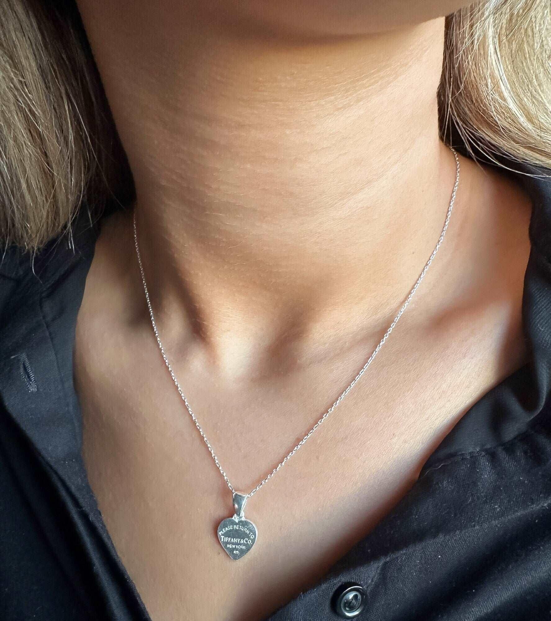 925 Sterling Silver Tiffany & Co First Heart Pendant - Tracesilver