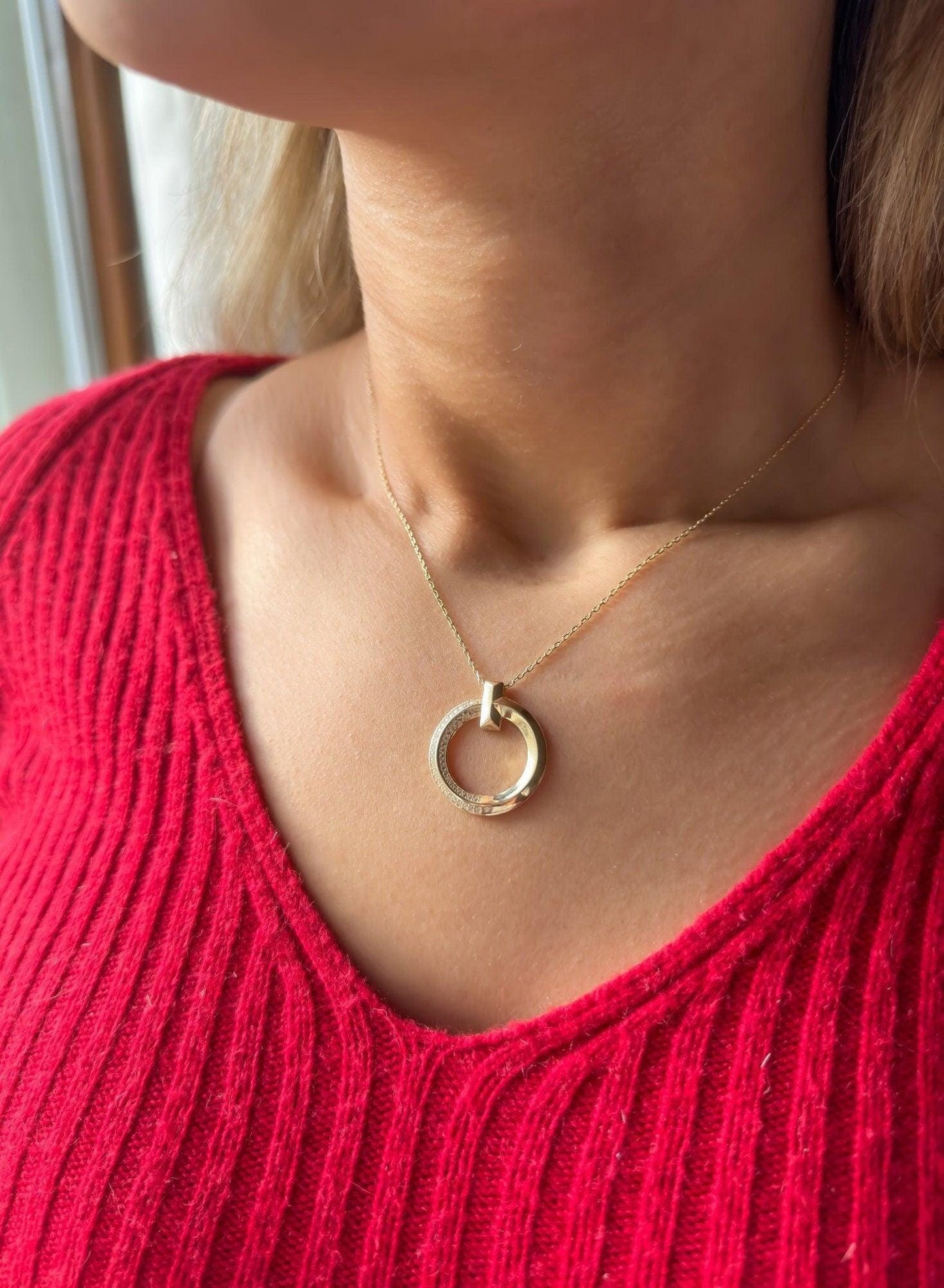 22K Gold Planet Zircon Stone Tiffany Co Jewelry Luxury Necklace - Tracesilver