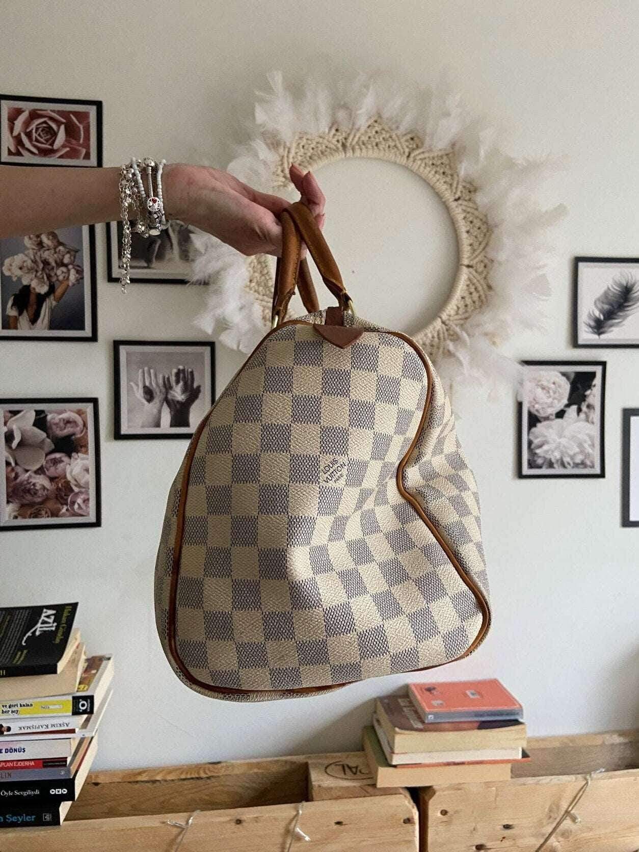 Authentic Louis Vuitton Damier Azur Speedy 35 Bag - Tracesilver