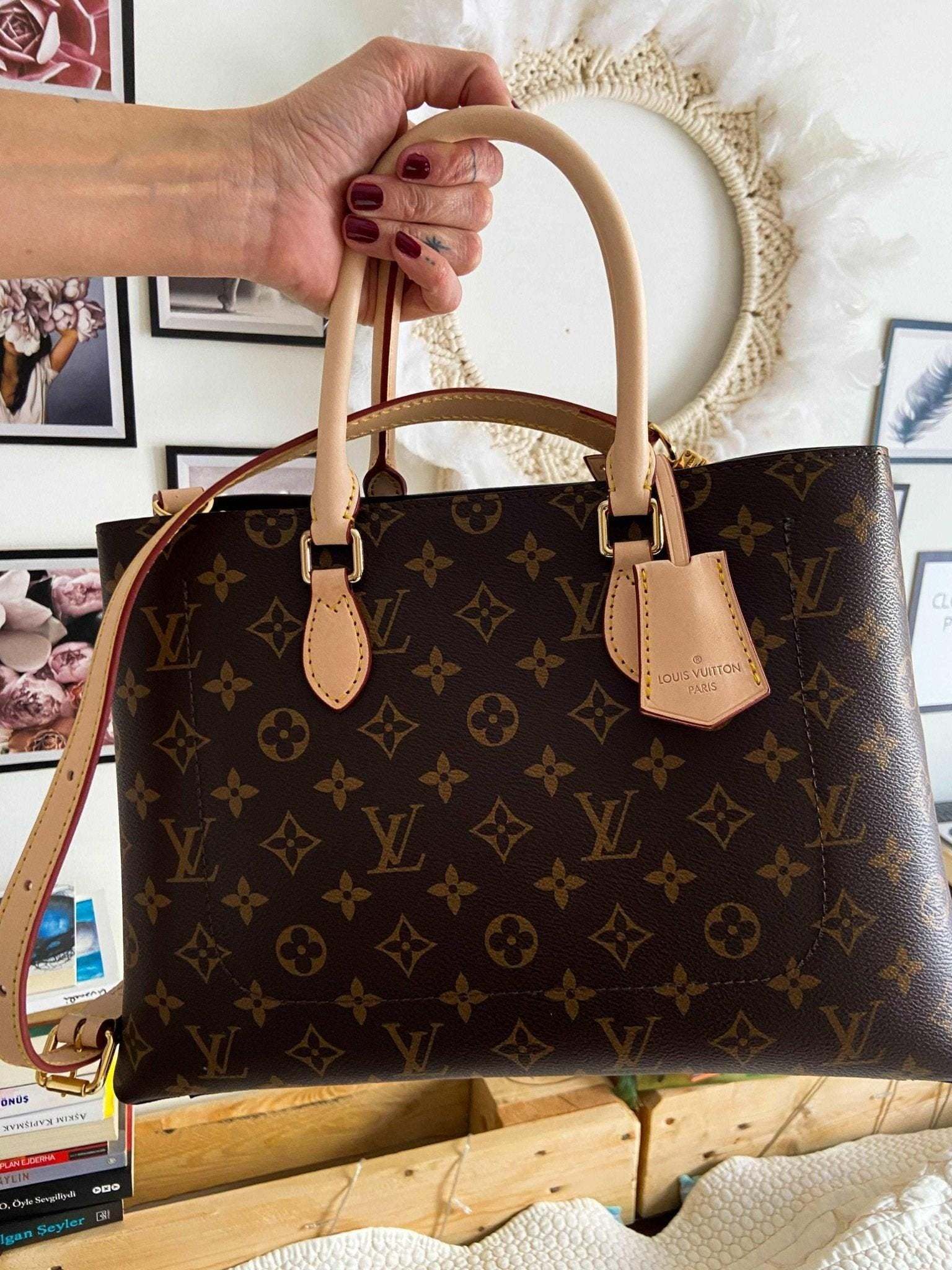 Louis Vuitton Monogram Flower 2 WAY TOTE Handbag For Women LVV - Tracesilver