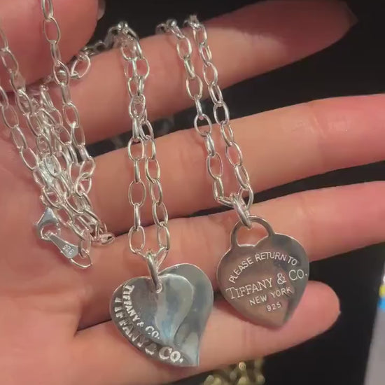 Tiffany&Co. 925 Sterling Silver Heart Necklace