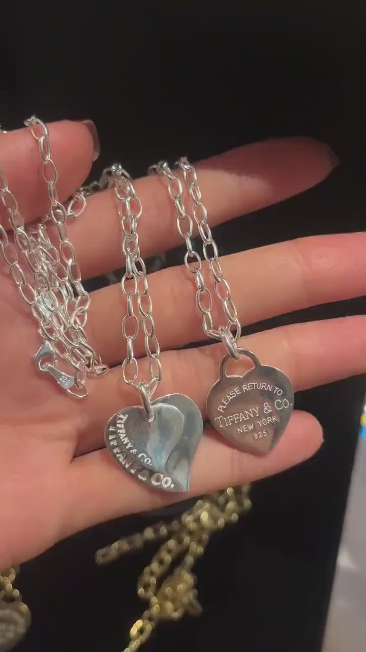 Tiffany&Co. 925 Sterling Silver Heart Necklace