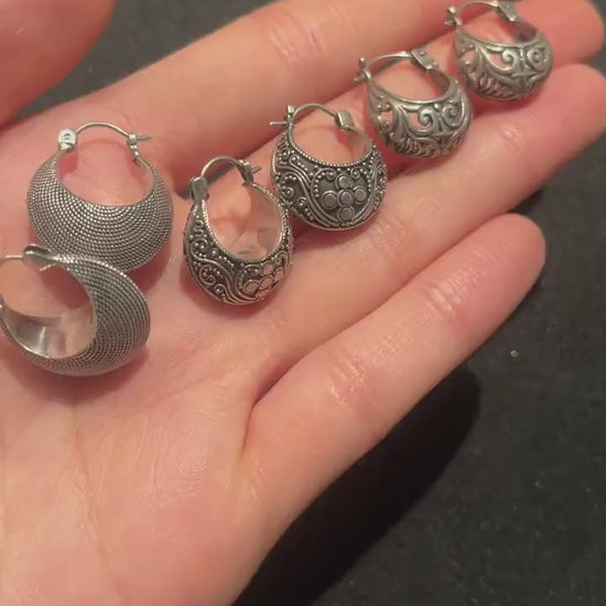 Filigree 925 Sterling Silver Earring | Filigree Traditional Design | Anatolian Handmade Filigree Earrings | Filigree Earrings | 925 Silver