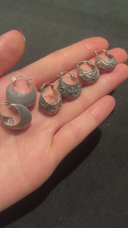 Filigree 925 Sterling Silver Earring | Filigree Traditional Design | Anatolian Handmade Filigree Earrings | Filigree Earrings | 925 Silver