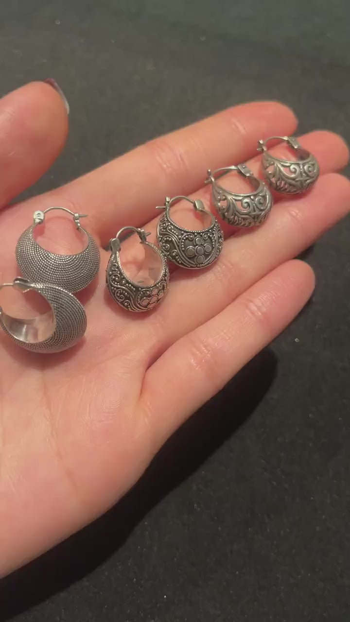 Filigree 925 Sterling Silver Earring | Filigree Traditional Design | Anatolian Handmade Filigree Earrings | Filigree Earrings | 925 Silver